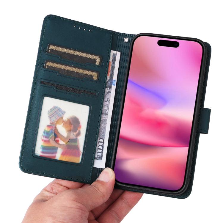 For iPhone 16 BETOPNICE BN-005 2 in 1 Detachable Imitate Genuine Leather Phone Case(Blue)