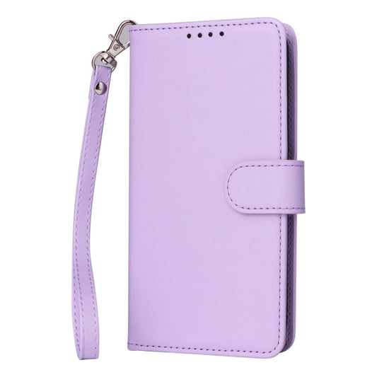 For iPhone 16 Plus BETOPNICE BN-005 2 in 1 Detachable Imitate Genuine Leather Phone Case(Light Purple)