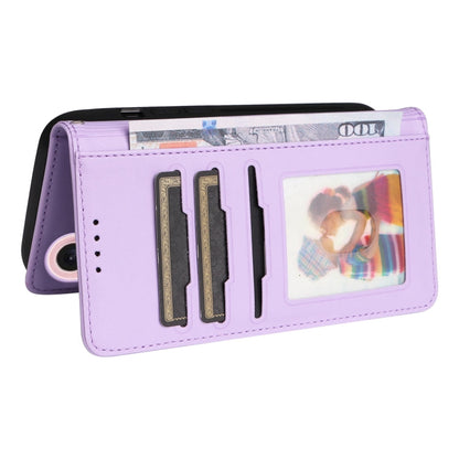 Pour iPhone 16 Plus BETOPNICE BN-005 Étui de téléphone détachable 2 en 1 en simili cuir véritable (violet clair)