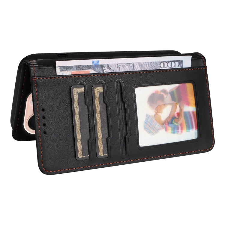For iPhone 16 Pro BETOPNICE BN-005 2 in 1 Detachable Imitate Genuine Leather Phone Case(Black)