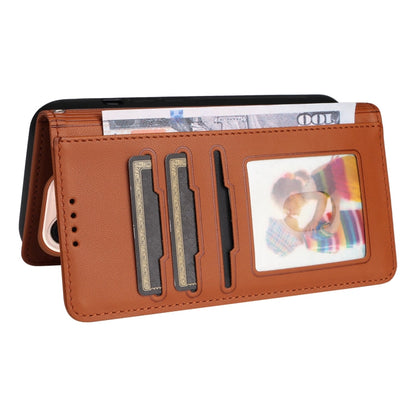 For iPhone 16 Pro BETOPNICE BN-005 2 in 1 Detachable Imitate Genuine Leather Phone Case(Brown)