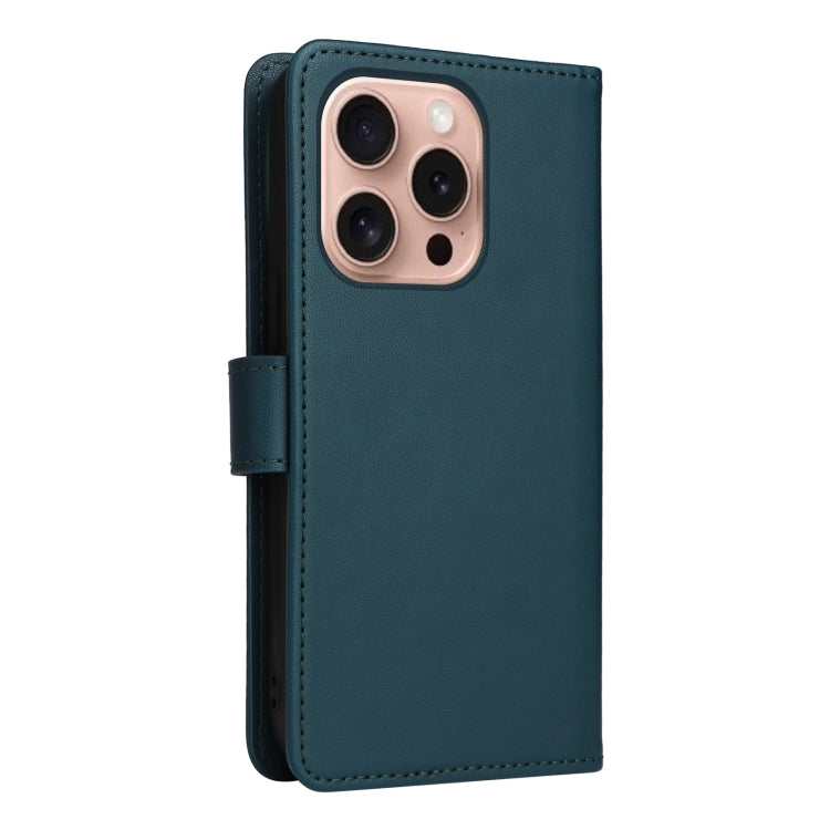 For iPhone 16 Pro BETOPNICE BN-005 2 in 1 Detachable Imitate Genuine Leather Phone Case(Blue)