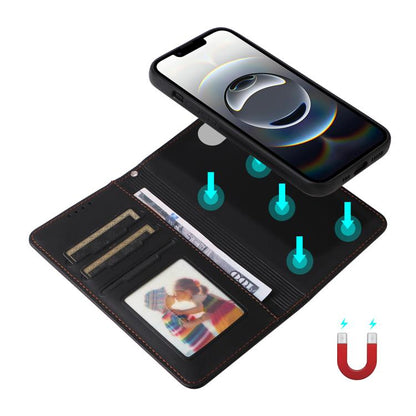 For iPhone 16e / 17e BETOPNICE BN-005 2 in 1 Detachable Imitate Genuine Leather Phone Case(Black)