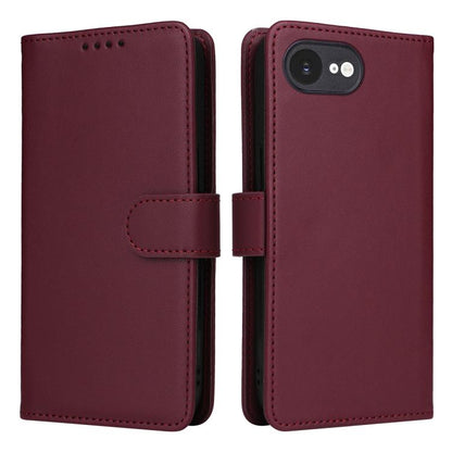 For iPhone 16e / 17e BETOPNICE BN-005 2 in 1 Detachable Imitate Genuine Leather Phone Case(Wine Red)