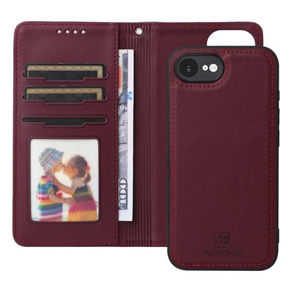 For iPhone 16e / 17e BETOPNICE BN-005 2 in 1 Detachable Imitate Genuine Leather Phone Case(Wine Red)