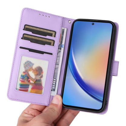 For Samsung Galaxy A35 5G BETOPNICE BN-005 2 in 1 Detachable Imitate Genuine Leather Phone Case(Light Purple)