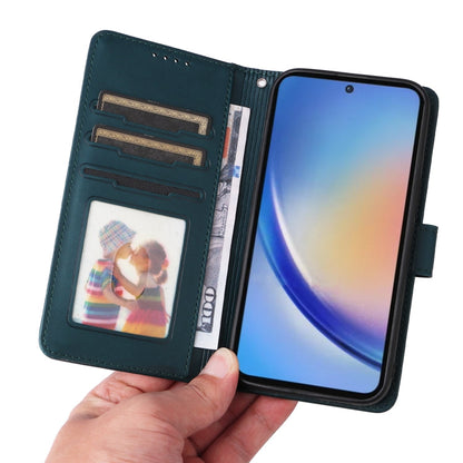 For Samsung Galaxy A35 5G BETOPNICE BN-005 2 in 1 Detachable Imitate Genuine Leather Phone Case(Blue)
