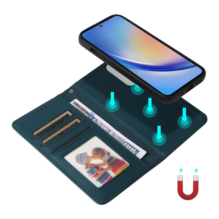 For Samsung Galaxy A35 5G BETOPNICE BN-005 2 in 1 Detachable Imitate Genuine Leather Phone Case(Blue)