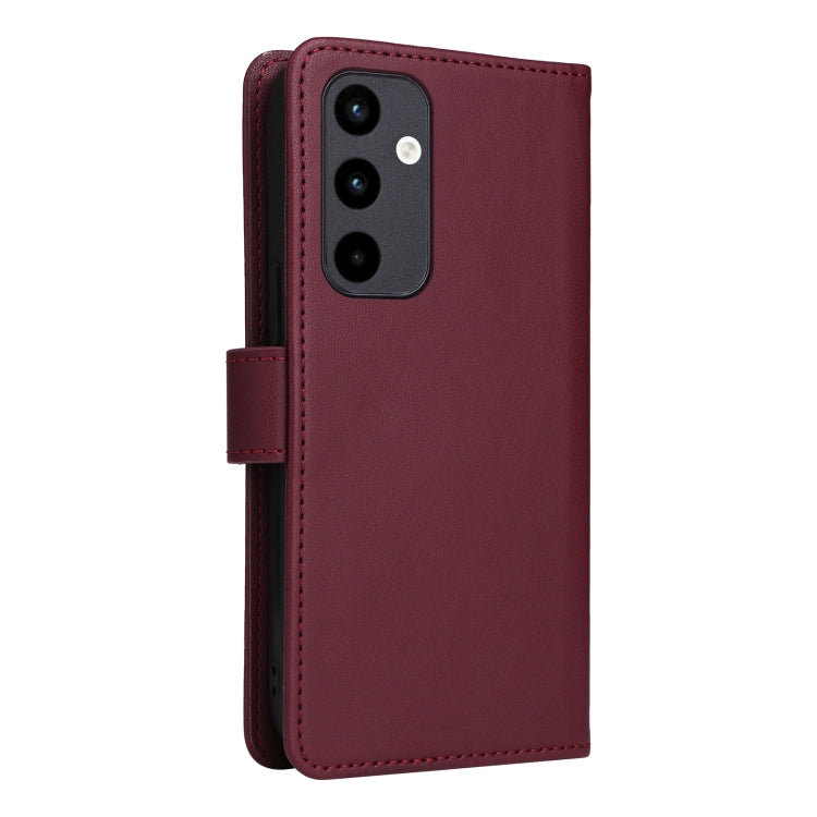 For Samsung Galaxy A35 5G BETOPNICE BN-005 2 in 1 Detachable Imitate Genuine Leather Phone Case(Wine Red)