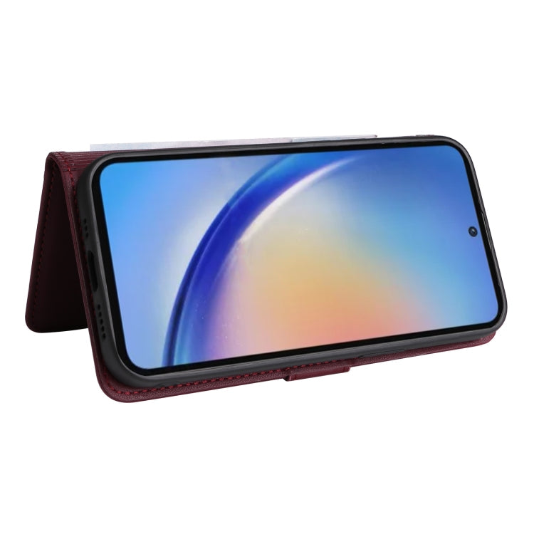 For Samsung Galaxy A35 5G BETOPNICE BN-005 2 in 1 Detachable Imitate Genuine Leather Phone Case(Wine Red)
