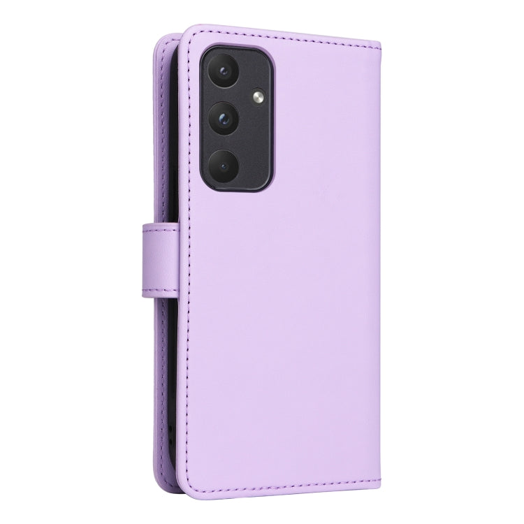 For Samsung Galaxy A55 BETOPNICE BN-005 2 in 1 Detachable Imitate Genuine Leather Phone Case(Light Purple)