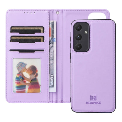 For Samsung Galaxy A55 BETOPNICE BN-005 2 in 1 Detachable Imitate Genuine Leather Phone Case(Light Purple)