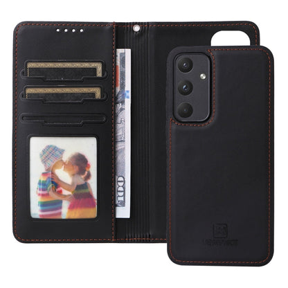 For Samsung Galaxy A55 BETOPNICE BN-005 2 in 1 Detachable Imitate Genuine Leather Phone Case(Black)