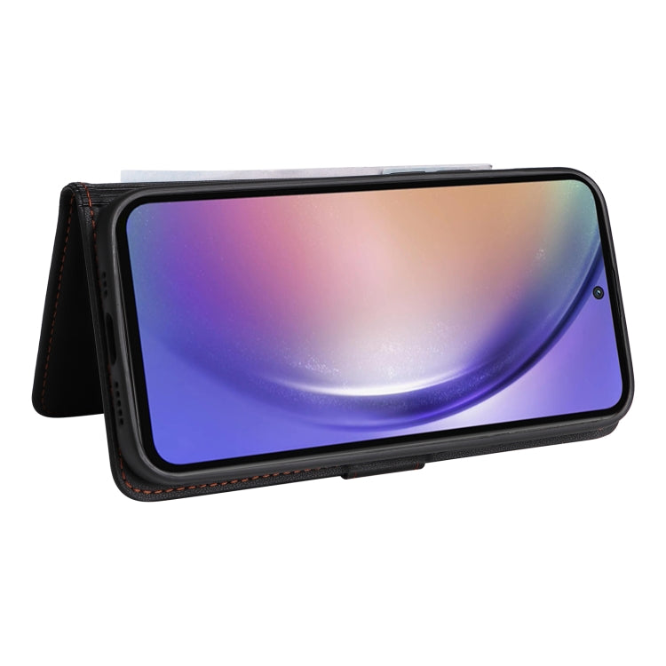 For Samsung Galaxy A55 BETOPNICE BN-005 2 in 1 Detachable Imitate Genuine Leather Phone Case(Black)