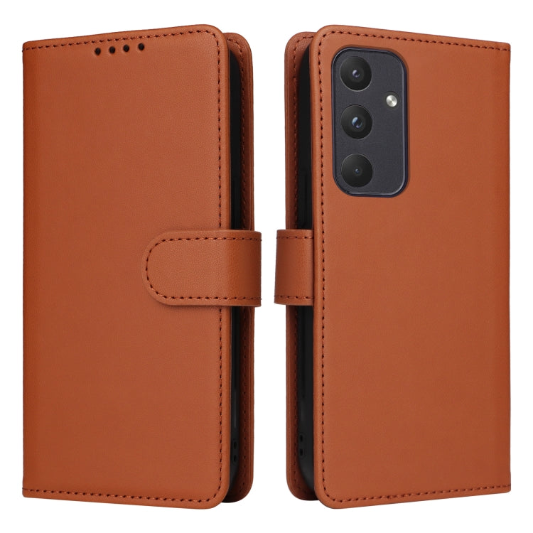 For Samsung Galaxy A55 BETOPNICE BN-005 2 in 1 Detachable Imitate Genuine Leather Phone Case(Brown)