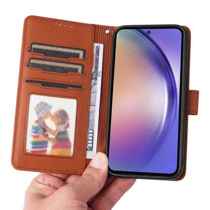 For Samsung Galaxy A55 BETOPNICE BN-005 2 in 1 Detachable Imitate Genuine Leather Phone Case(Brown)