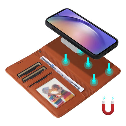 For Samsung Galaxy A55 BETOPNICE BN-005 2 in 1 Detachable Imitate Genuine Leather Phone Case(Brown)