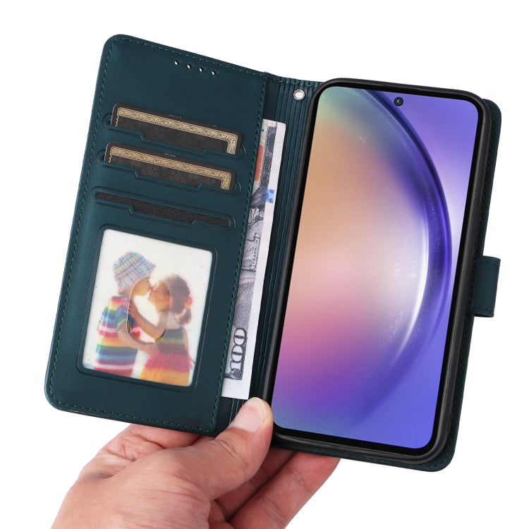 For Samsung Galaxy A55 BETOPNICE BN-005 2 in 1 Detachable Imitate Genuine Leather Phone Case(Blue)