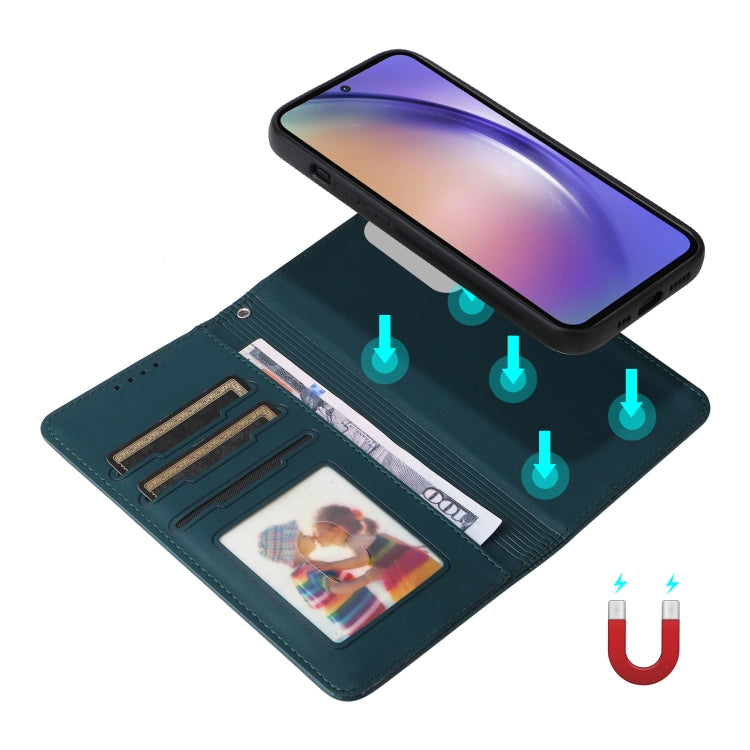 For Samsung Galaxy A55 BETOPNICE BN-005 2 in 1 Detachable Imitate Genuine Leather Phone Case(Blue)
