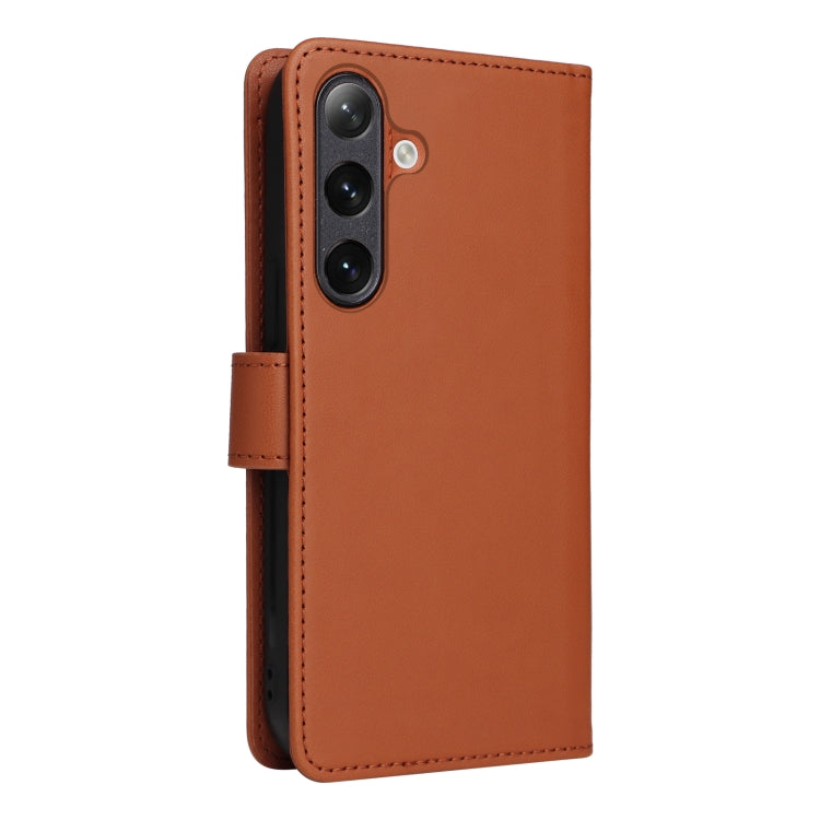 For Samsung Galaxy S24 5G BETOPNICE BN-005 2 in 1 Detachable Imitate Genuine Leather Phone Case(Brown)
