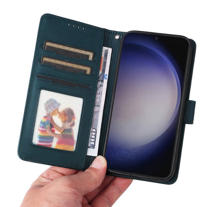 Pour Samsung Galaxy S24 5G BETOPNICE BN-005 Étui de téléphone 2 en 1 détachable en similicuir véritable (Bleu)