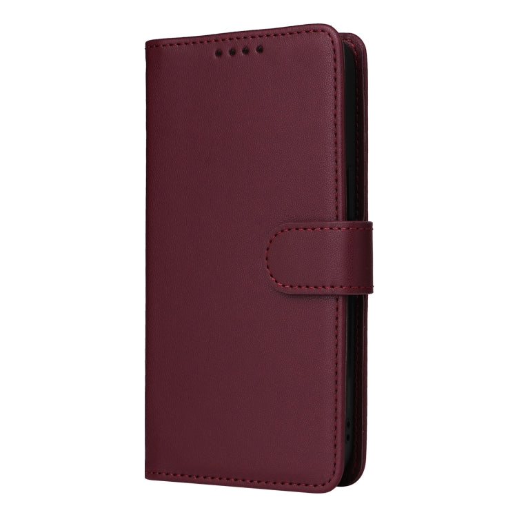 For Samsung Galaxy S24 5G BETOPNICE BN-005 2 in 1 Detachable Imitate Genuine Leather Phone Case(Wine Red)