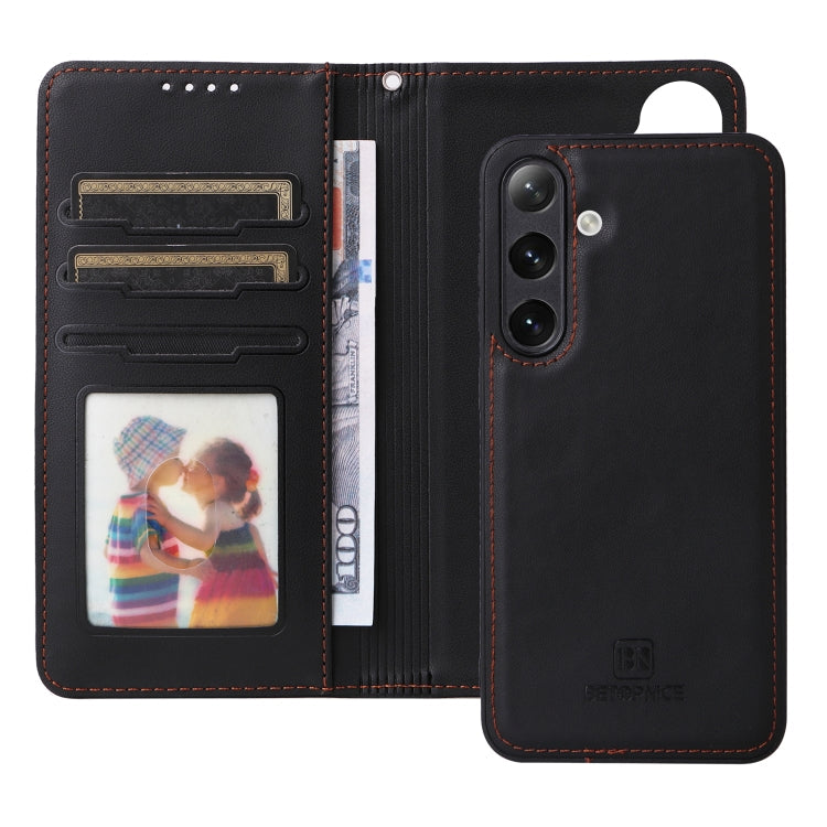 For Samsung Galaxy S24+ 5G BETOPNICE BN-005 2 in 1 Detachable Imitate Genuine Leather Phone Case(Black)