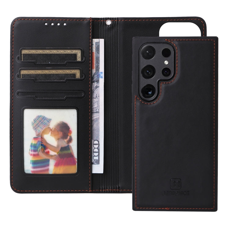 For Samsung Galaxy S24 Ultra 5G BETOPNICE BN-005 2 in 1 Detachable Imitate Genuine Leather Phone Case(Black)