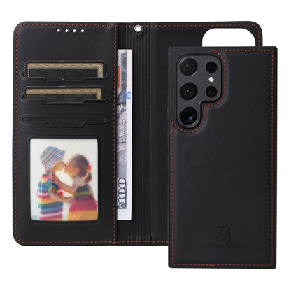 For Samsung Galaxy S24 Ultra 5G BETOPNICE BN-005 2 in 1 Detachable Imitate Genuine Leather Phone Case(Black)