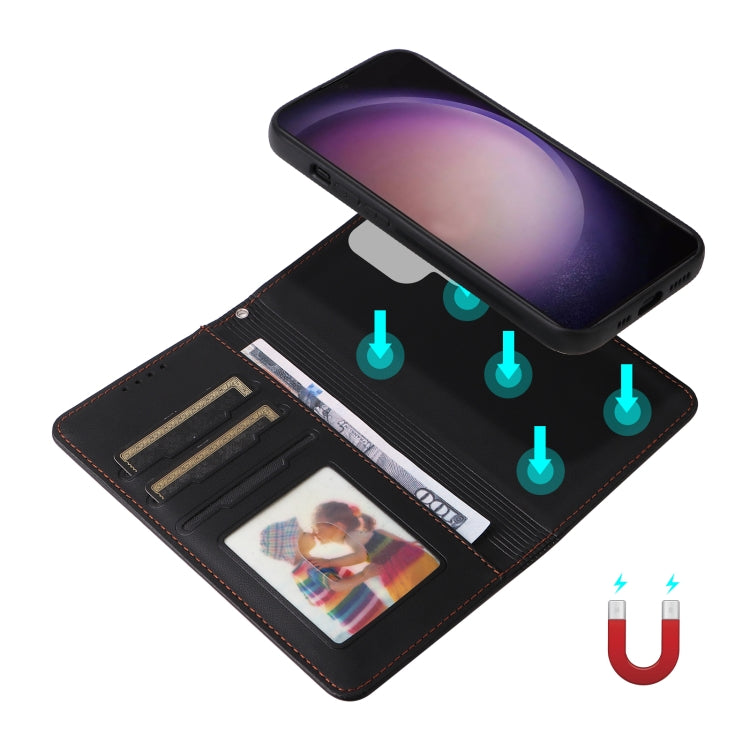 For Samsung Galaxy S24 Ultra 5G BETOPNICE BN-005 2 in 1 Detachable Imitate Genuine Leather Phone Case(Black)