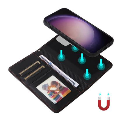 For Samsung Galaxy S24 Ultra 5G BETOPNICE BN-005 2 in 1 Detachable Imitate Genuine Leather Phone Case(Black)