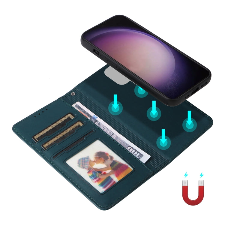 Pour Samsung Galaxy S24 Ultra 5G BETOPNICE BN-005 Étui de téléphone détachable 2 en 1 en similicuir véritable (bleu)