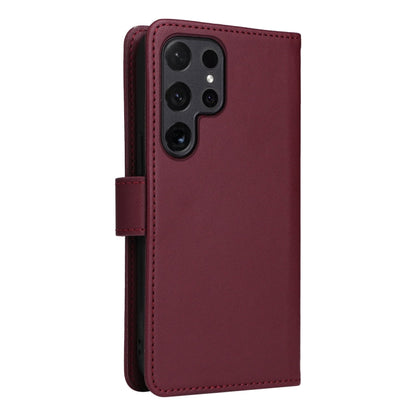 For Samsung Galaxy S24 Ultra 5G BETOPNICE BN-005 2 in 1 Detachable Imitate Genuine Leather Phone Case(Wine Red)