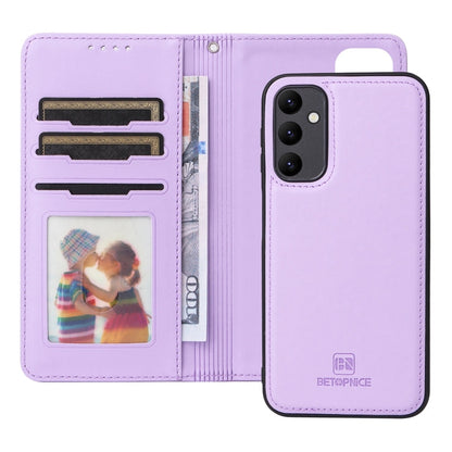 For Samsung Galaxy A24 4G BETOPNICE BN-005 2 in 1 Detachable Imitate Genuine Leather Phone Case(Light Purple)