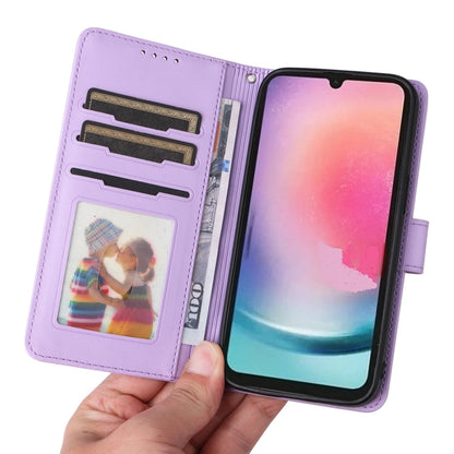 For Samsung Galaxy A24 4G BETOPNICE BN-005 2 in 1 Detachable Imitate Genuine Leather Phone Case(Light Purple)