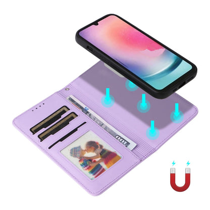 For Samsung Galaxy A24 4G BETOPNICE BN-005 2 in 1 Detachable Imitate Genuine Leather Phone Case(Light Purple)