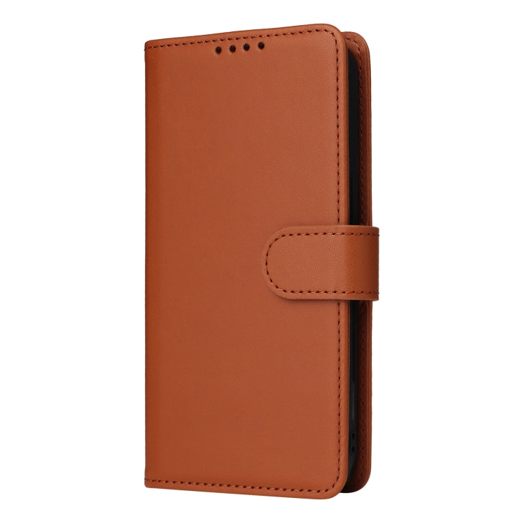 Pour Samsung Galaxy A24 4G BETOPNICE BN-005 Étui de téléphone détachable 2 en 1 en simili cuir véritable (marron)