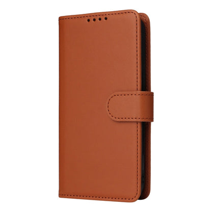 Pour Samsung Galaxy A24 4G BETOPNICE BN-005 Étui de téléphone détachable 2 en 1 en simili cuir véritable (marron)