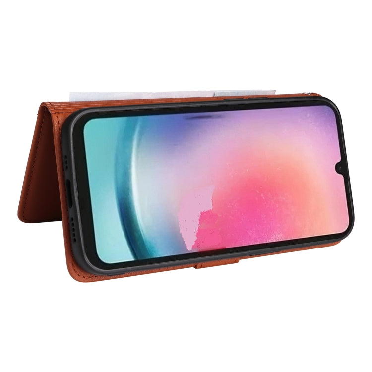 Pour Samsung Galaxy A24 4G BETOPNICE BN-005 Étui de téléphone détachable 2 en 1 en simili cuir véritable (marron)