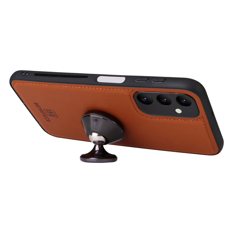 Pour Samsung Galaxy A24 4G BETOPNICE BN-005 Étui de téléphone détachable 2 en 1 en simili cuir véritable (marron)