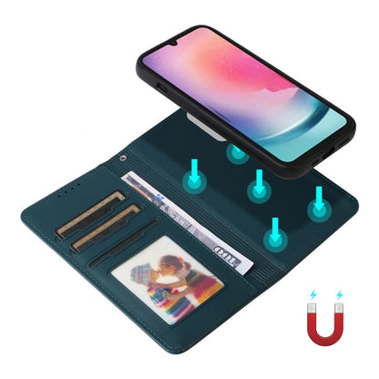 For Samsung Galaxy A24 4G BETOPNICE BN-005 2 in 1 Detachable Imitate Genuine Leather Phone Case(Blue)