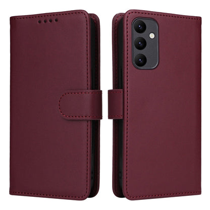 For Samsung Galaxy A24 4G BETOPNICE BN-005 2 in 1 Detachable Imitate Genuine Leather Phone Case(Wine Red)