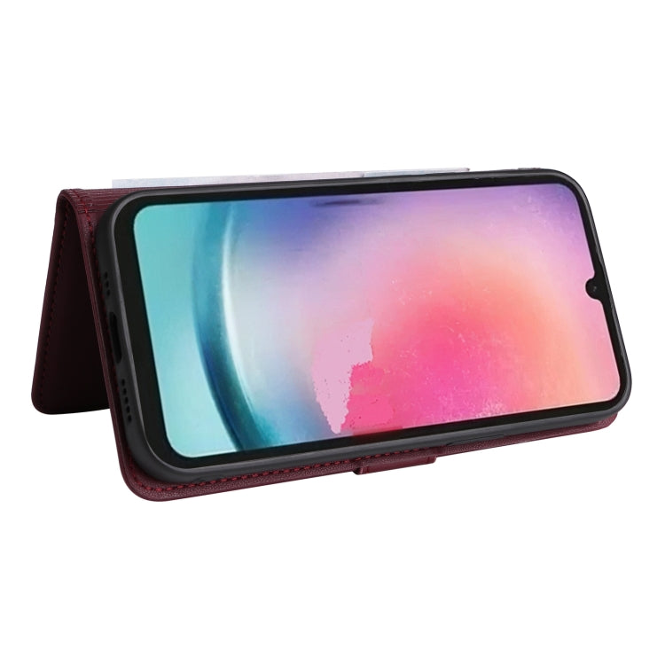 For Samsung Galaxy A24 4G BETOPNICE BN-005 2 in 1 Detachable Imitate Genuine Leather Phone Case(Wine Red)