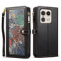 For Motorola Edge 50 Ultra ESEBLE Star Series Lanyard Zipper Wallet RFID Leather Case(Black)