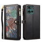 For Motorola Moto G75 5G ESEBLE Star Series Lanyard Zipper Wallet RFID Leather Case(Black)