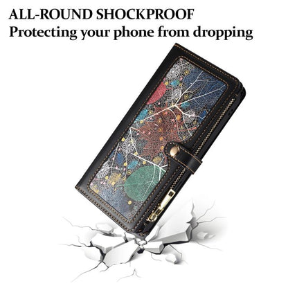 For Motorola Edge 5G 2025 ESEBLE Star Series Lanyard Zipper Wallet RFID Leather Case(Black)