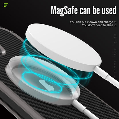 For iPhone 16 Pro R-JUST RJ51 Hollow MagSafe Magnetic Metal Phone Case(Space Grey)