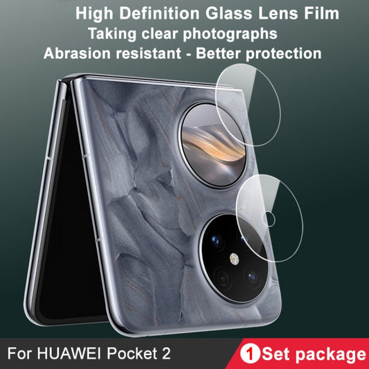 Pour Huawei Pocket 2 2 PCS/Lot Film de protection d'objectif de caméra arrière en verre HD IMAK