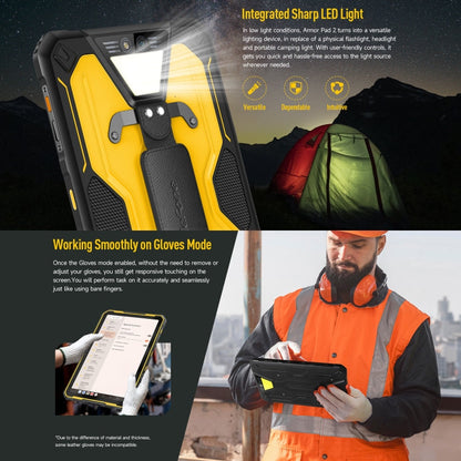 [HK Warehouse] Ulefone Armor Pad 2 Rugged Tablet PC, 16GB+256GB 11 inch Android 13 MediaTek Helio G99 Octa Core 4G Network EU Plug(Black)