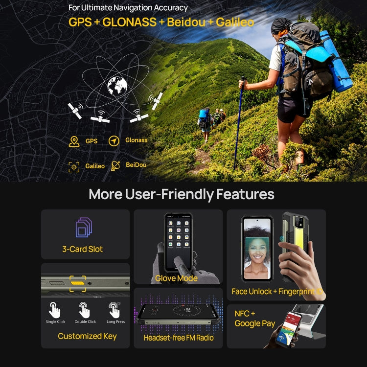 [HK Warehouse] Ulefone Armor 24, 12GB+256GB, Rugged Phone, Side Fingerprint, 22000mAh, 6.78 inch Android 14 MediaTek Helio G96 Octa Core, Network: 4G, NFC(Black)